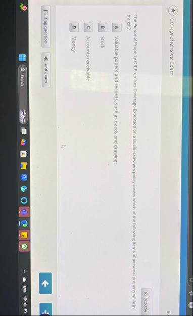 Comprehensive Exam The Personal Property Off -