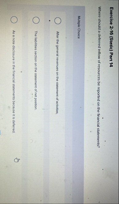 Exercise 2 - 1 6 ( Static ) Part 1 4 Where should