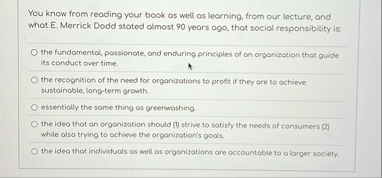 You know from reading your book as well as