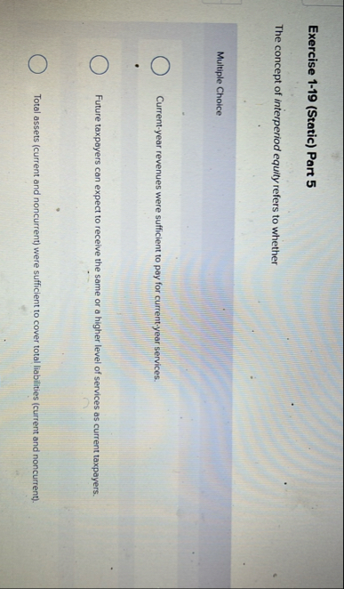 Exercise 1 - 1 9 ( Static ) Part 5 The concept of