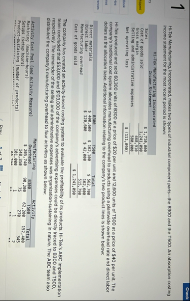 \ table [ [ Direct materials,$ 4 0 0 , 6 0 0 , $
