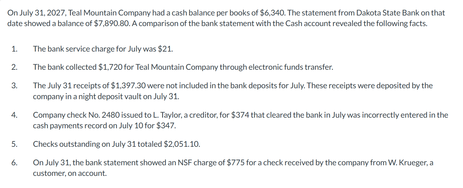 On July 3 1 , 2 0 2 7 , Teal Mountain Company had