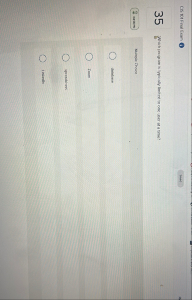 CIS 1 0 1 Final Exam ( i ) 3 5 Which program is