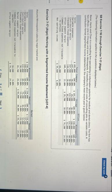 Check my work SB Exercise 7 - 1 6 through