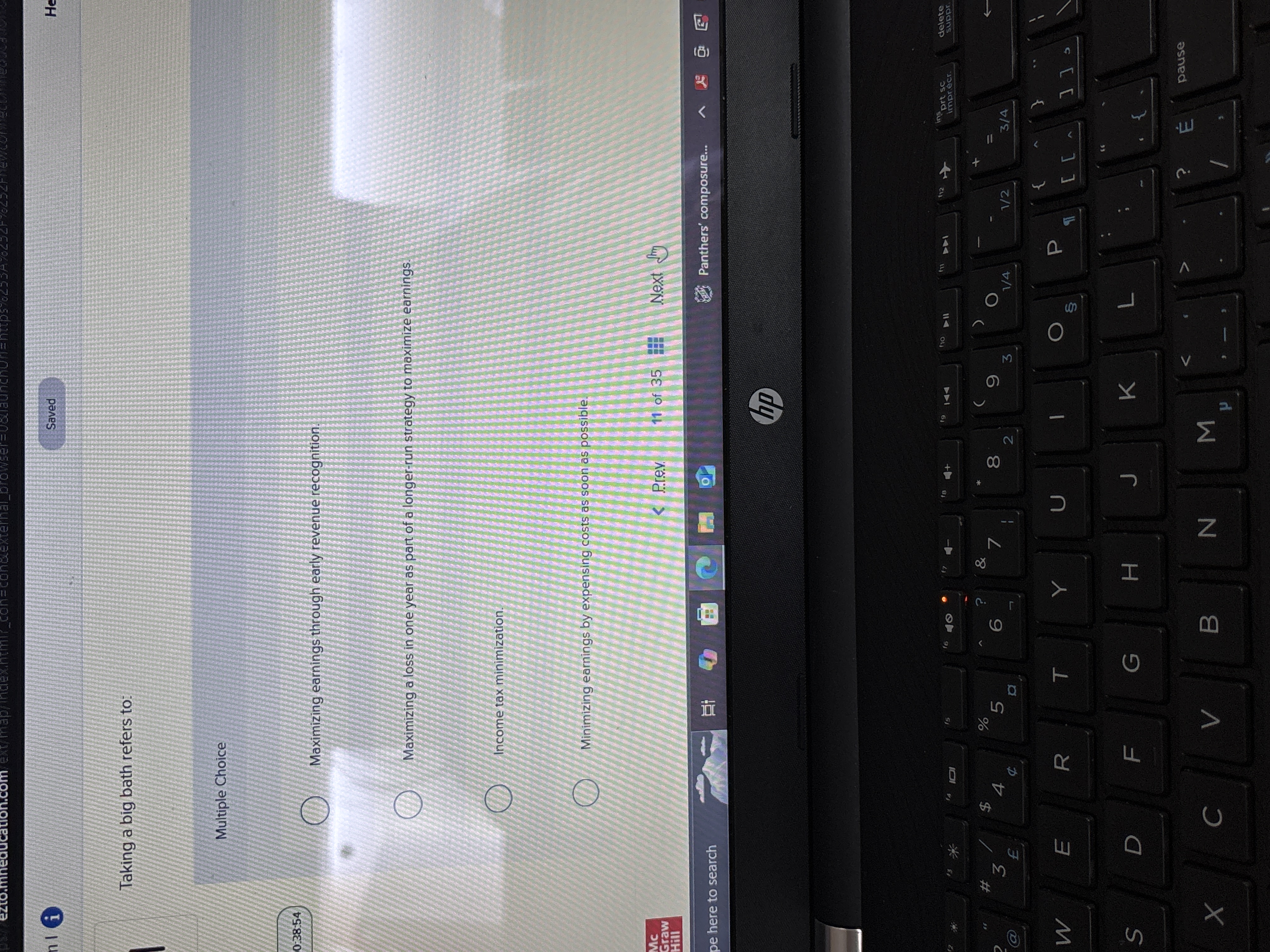 nl ( i ) Saved Taking a big bath refers to: