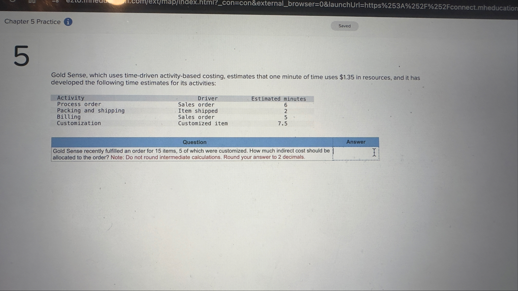 Chapter 5 Practice ( i ) Gold Sense, which uses