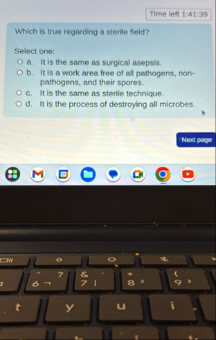 Time left 1 : 4 1 : 3 9 Which is true regarding a