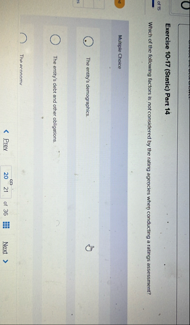 Exercise 1 0 - 1 7 ( Static ) Part 1 4 Which of