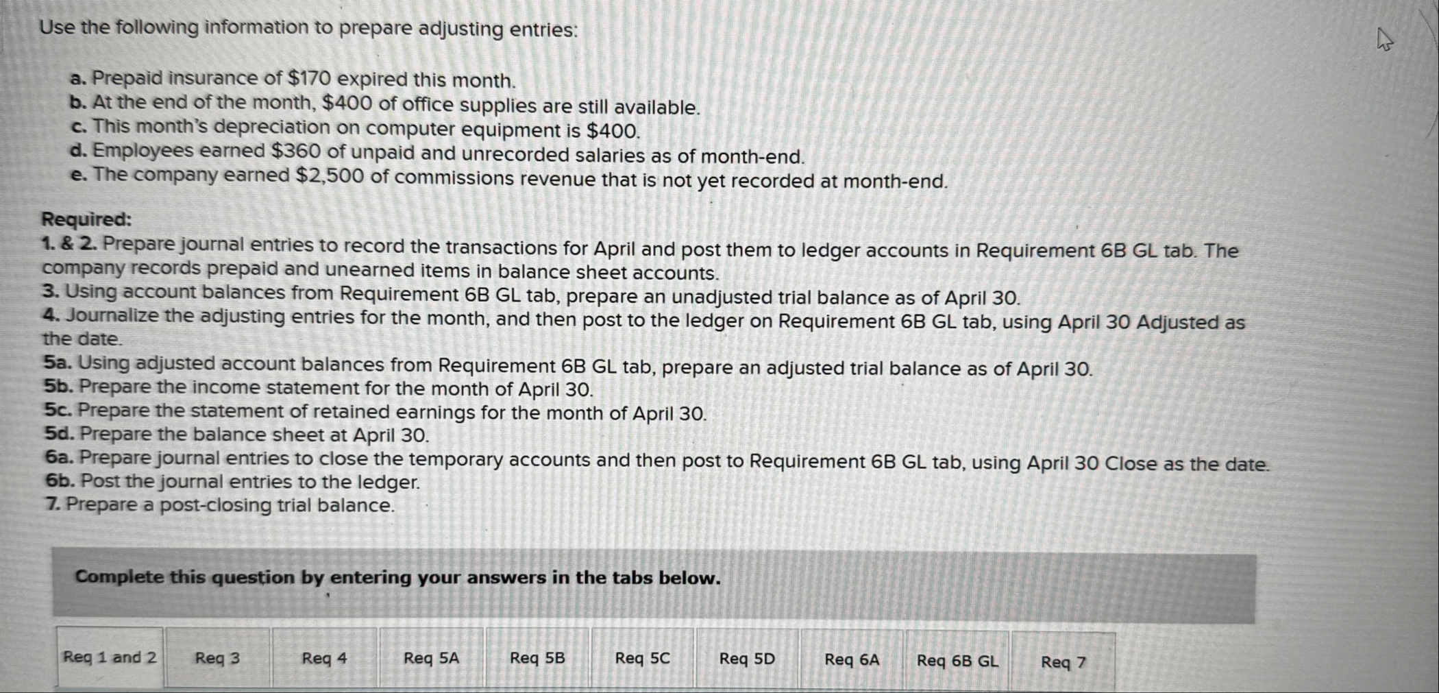 Problem 3 - 5 A ( Algo ) Applying the accounting