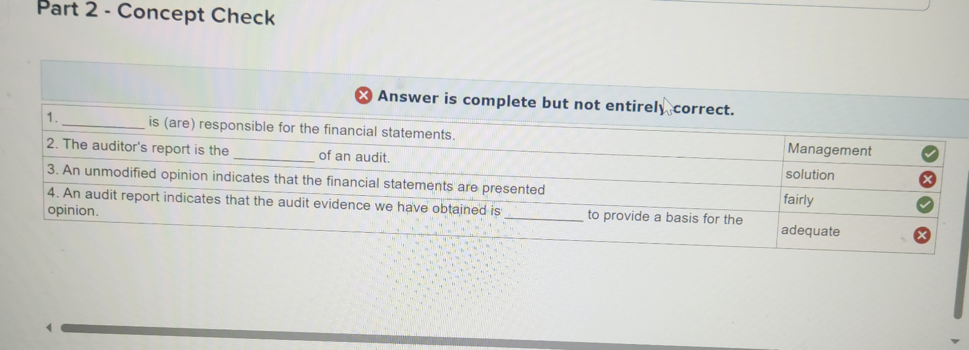 Part 2 - Concept Check Answer is complete but not