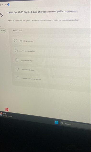 er 1 9 Test 8 TB MC Qu . 1 9 - 8 5 ( Static ) A