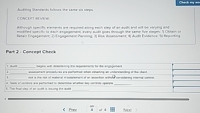 Auditing Standards follows the same slic steps.
