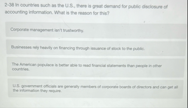 2 - 3 8 In countries such as the U . S . , there