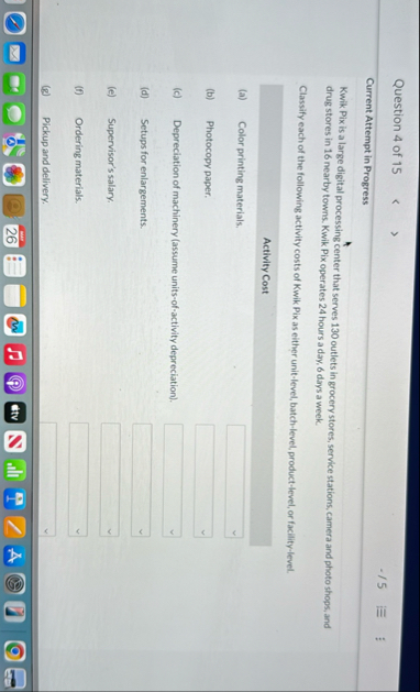 Question 4 of 1 5 - / 5 Current Attempt in