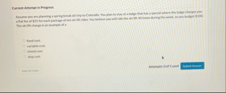 Current Attempt in Progress Assume you are