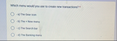 Which menu would you use to create new