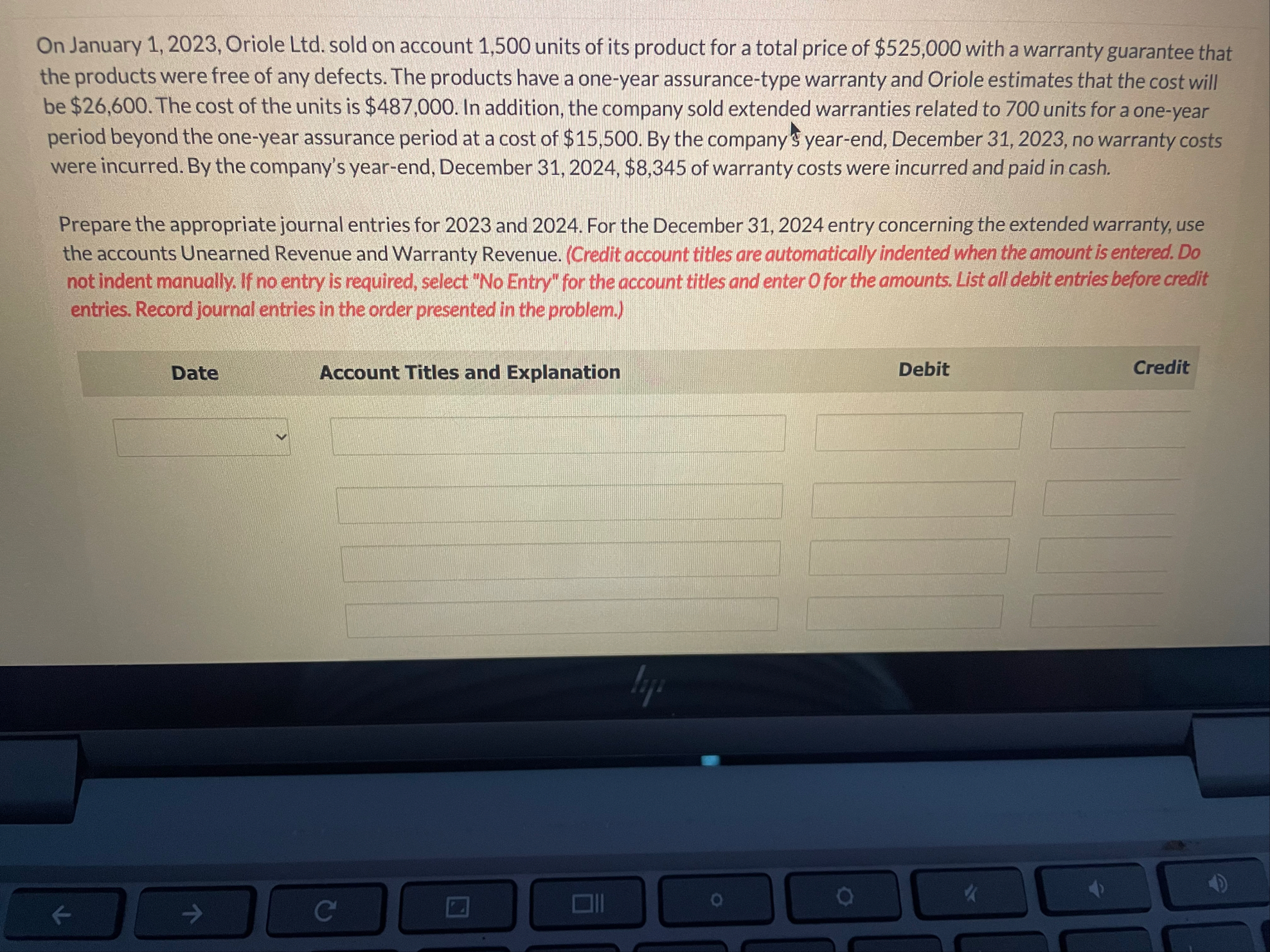 On January 1 , 2 0 2 3 , Oriole Ltd . sold on