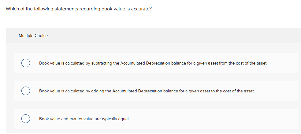 Which of the following statements regarding book