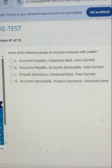 ogle Chrome as your default browser and pin it to