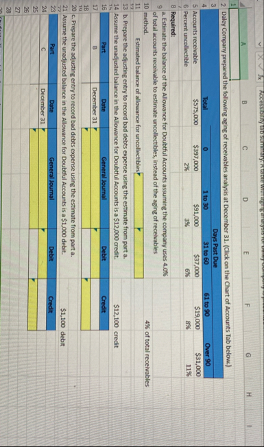 I have to answer each yellow box with cell