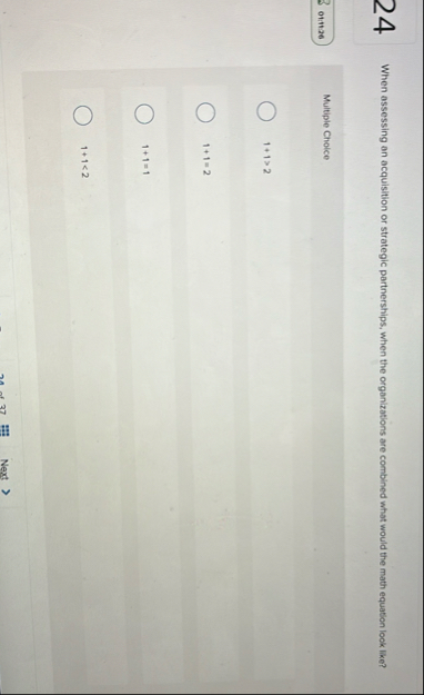 2 4 When assessing an acquisition or strategic