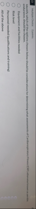 1 3 Multiple Choice = 1 points Identify which of