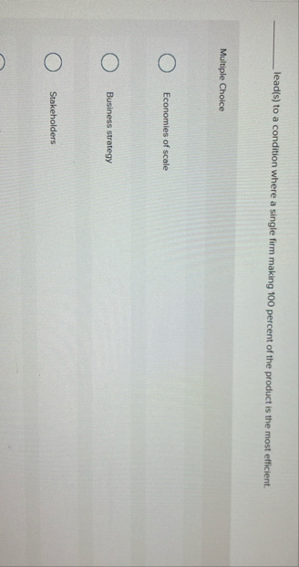lead ( s ) to a condition where a single firm