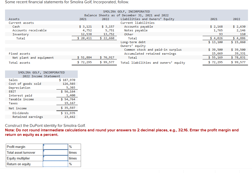 Note Do not round intermediate calculations and