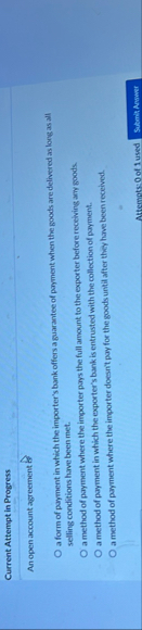 Current Attempt in Progress An open account