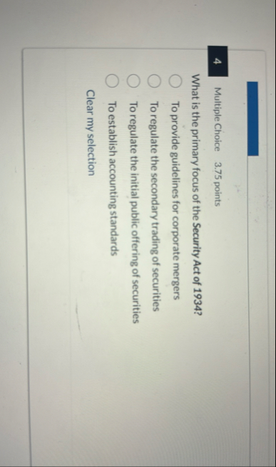 Multiple Choice 3 . 7 5 points What is the