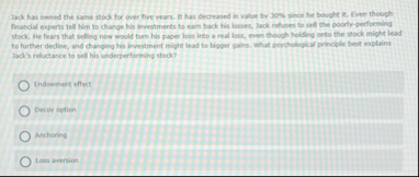 lack has onned the same stock for over five