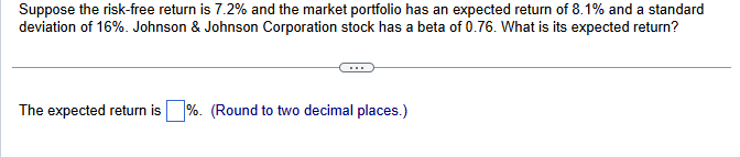 Suppose the risk - free return is \ ( 7 . 2 \ % \