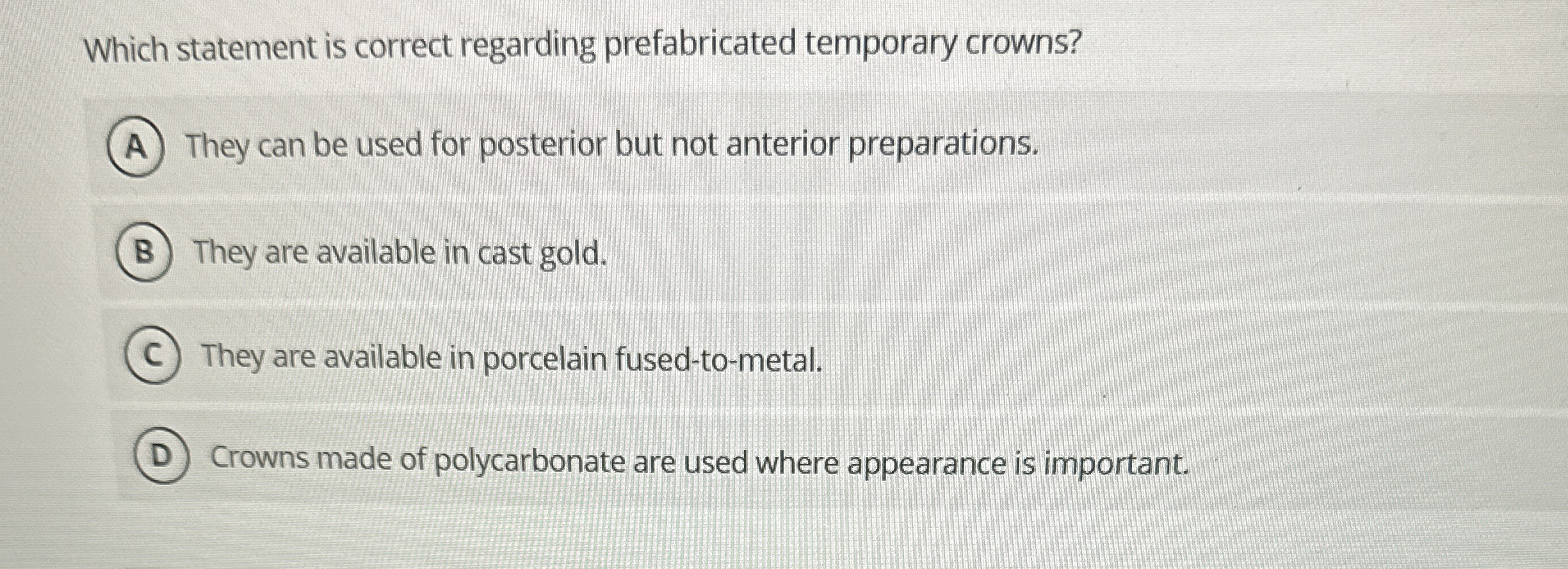 Which statement is correct regarding