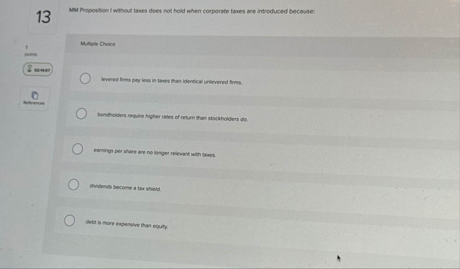 1 3 MM Proposition I without taxes does not hold