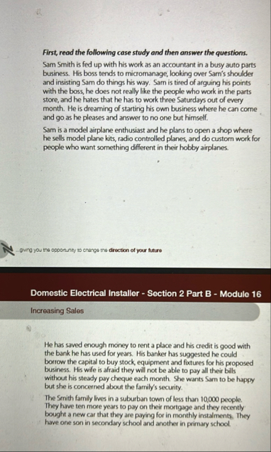 First, read the following case study and then