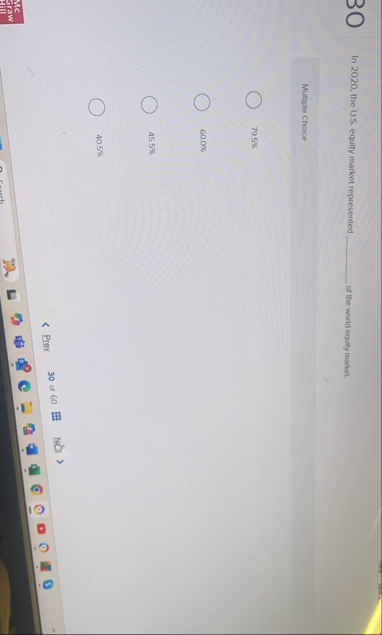 In 2 0 2 0 , the U . S . equity market