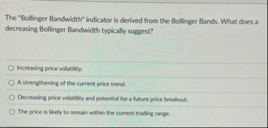 The "Bollinger Bandwidth" indicator is derived