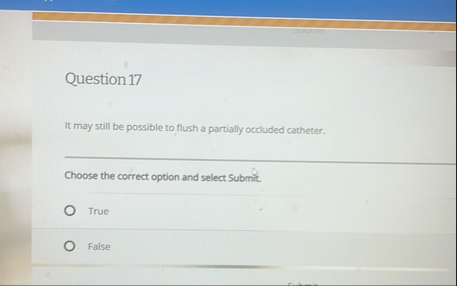 Question 1 7 It may still be possible to flush a