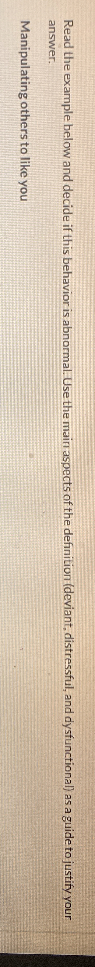 Read the example below and decide if this