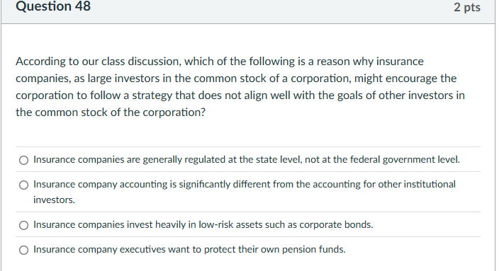 Question 4 8 According to our class discussion,