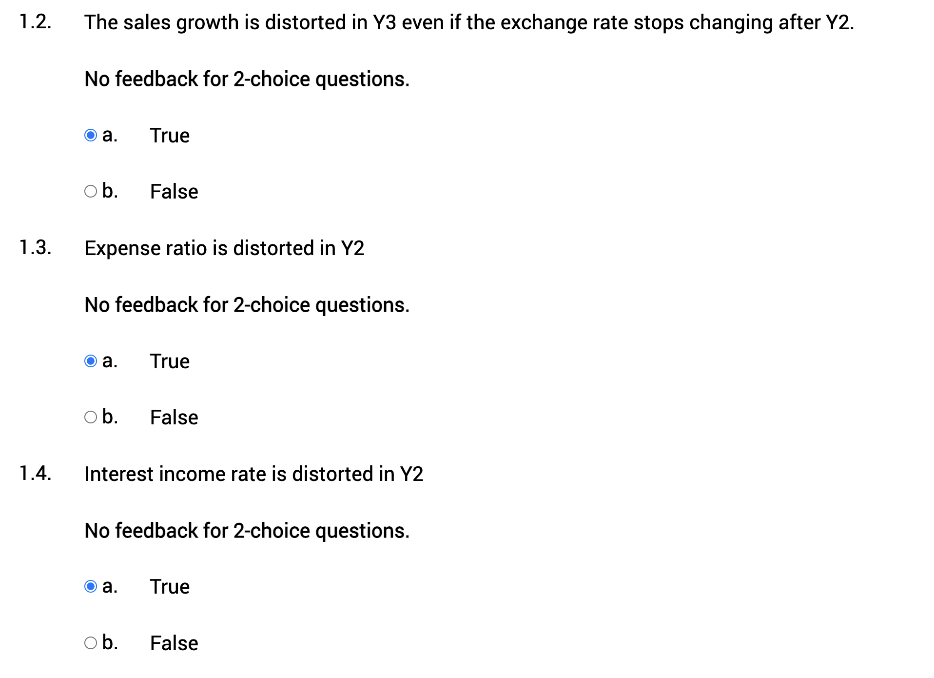 1 . 2 . The sales growth is distorted in \ ( Y 3