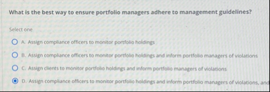 What is the best way to ensure portfolio managers