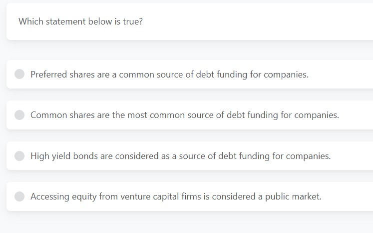 Which statement below is true? Preferred shares
