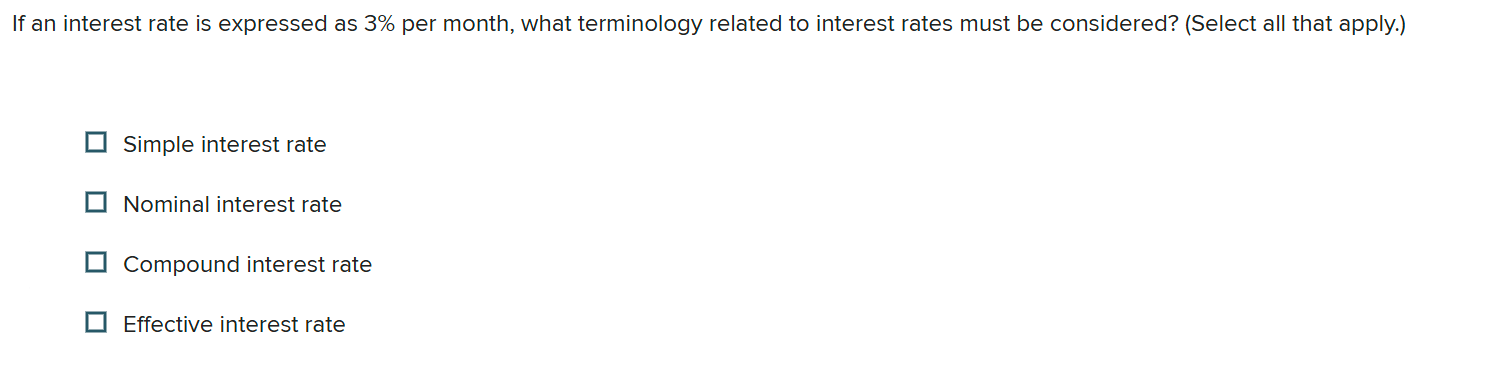 If an interest rate is expressed as 3 \ % per