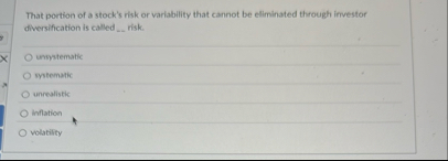 That portion of a stock's risk or variability
