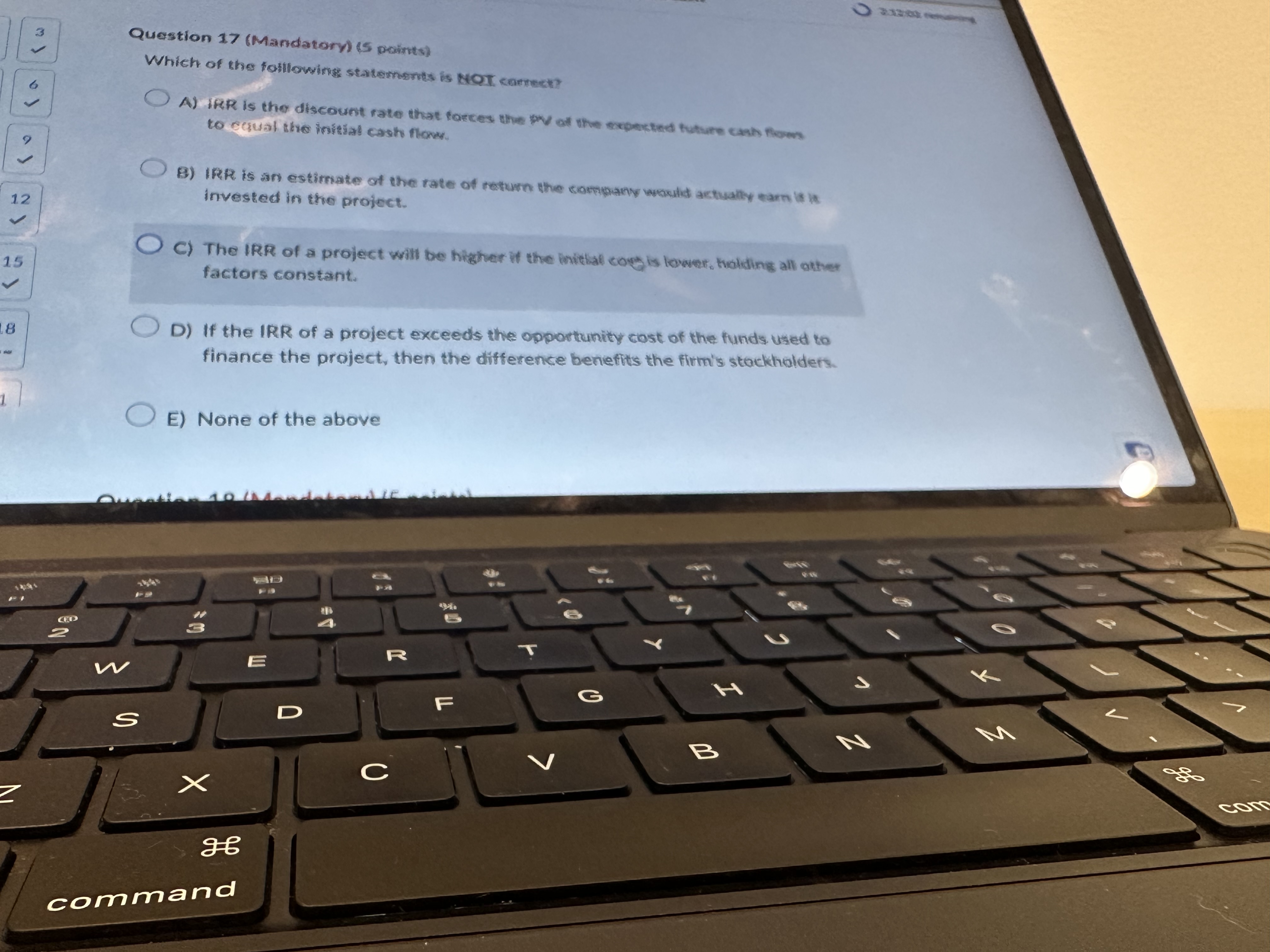 Question 1 7 ( Mandatory ) ( s promts ) Which of