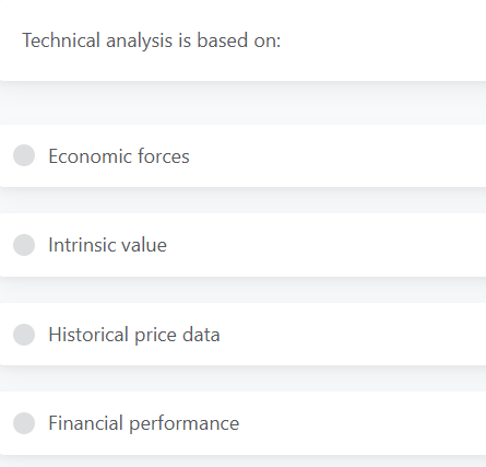 Technical analysis is based on: Economic forces