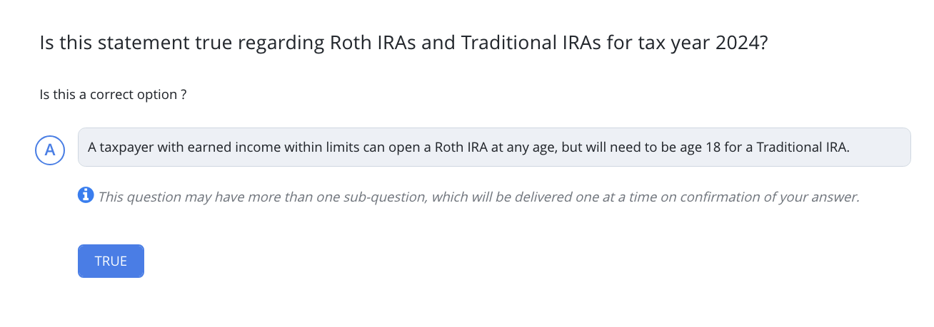 ( A ) A taxpayer with earned income within limits