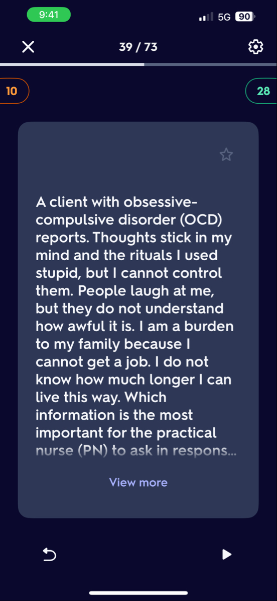 9 : 4 1 5 G 3 9 / 7 3 1 0 2 8 A client with