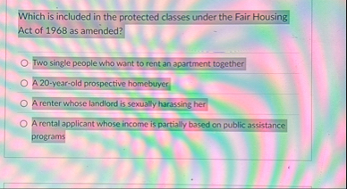 Which is included in the protected classes under